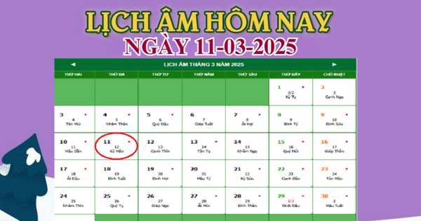 Lịch âm 11/3 – Âm lịch hôm nay 11/3 chính xác nhất – lịch vạn niên 11/3/2025