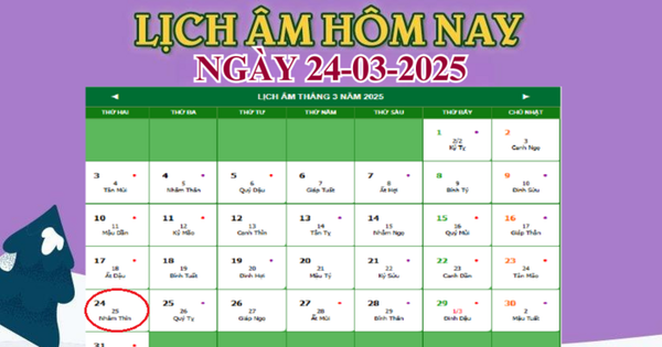 Lịch âm 24/3 – Âm lịch hôm nay 24/3 chính xác nhất – lịch vạn niên 24/3/2025