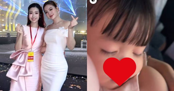 Đỗ Mỹ Linh “lên đồ” sang hết nấc, khí chất chuẩn “dâu hào môn”, ôm con đến dự sự kiện tập đoàn nhà bầu Hiển