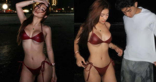 Louis Phạm diện bikini đỏ bốc lửa, body “cháy” hơn cả thời tiết mùa hè, tình tứ bên bạn trai Việt kiều