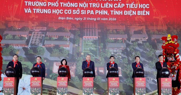 Tổng Bí thư Tô Lâm dự lễ khánh thành Trường Phổ thông nội trú liên cấp TH và THCS Si Pa Phìn