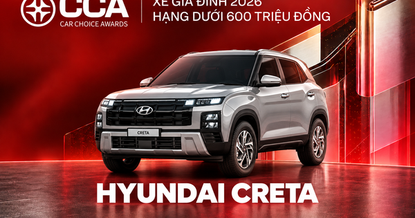 Hyundai Creta thắng giải ‘Xe gia đình 2026 - Hạng dưới 600 triệu đồng’ tại CCA 2026 dù không đứng top bình chọn