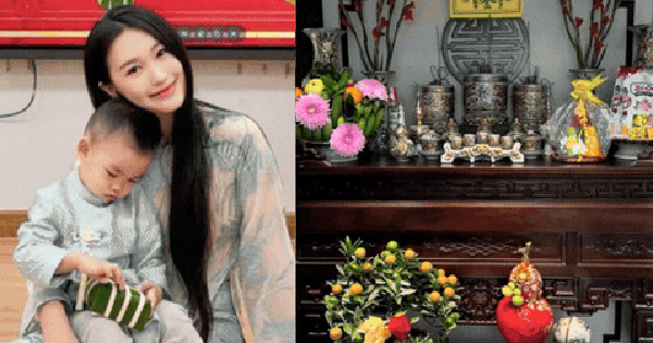 Doãn Hải My trang trí biệt thự chục tỷ đón Tết, được khen vừa đẹp vừa khéo vì mâm cỗ cúng ông Công ông Táo