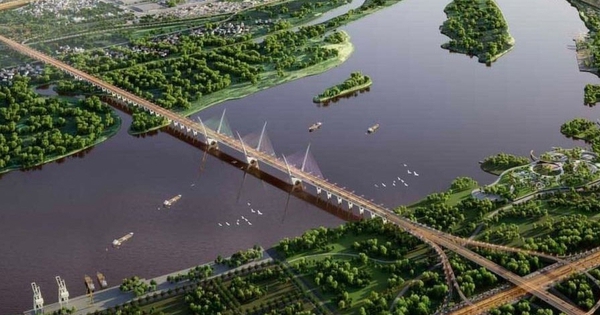 Tiến độ 'siêu cầu' gần 20.000 tỷ đồng qua sông Hồng, nối Tây Hồ với Đông Anh do liên danh Vingroup xây dựng sau gần 10 tháng khởi công