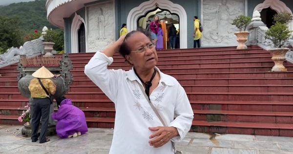 Chế Linh U90 tới ngôi chùa lớn nhất Đà Nẵng, cầu một điều