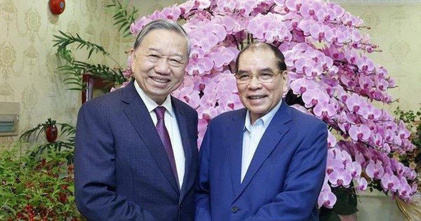 Tổng Bí thư Tô Lâm thăm, chúc Tết nguyên Tổng Bí thư Nông Đức Mạnh