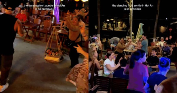 Khách Tây không ngại hình tượng, thay nhau giúp đỡ người bán hàng rong tại Hội An