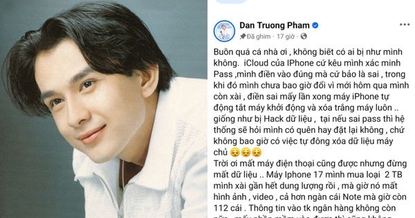 Đan Trường mất sạch dữ liệu iPhone vì nhập sai mật khẩu nhiều lần: cẩn thận với tính năng 