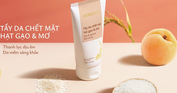 Tẩy da chết Herbario gây sốt: Hạt gạo & mơ cho hiệu quả bất ngờ