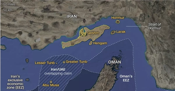 Bảy hòn đảo nắm giữ 'chìa khoá' eo biển Hormuz