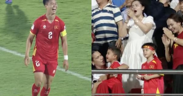 Duy Mạnh "lắc đầu" ghi bàn xé lưới Malaysia, camera "tóm" ngay màn ăn mừng "cháy máy" của Quỳnh Anh trên khán đài!
