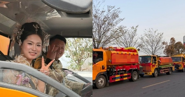 Xôn xao đám cưới rước dâu bằng 9 xe hút bể phốt, sự thật phía sau khiến ai cũng ngỡ ngàng