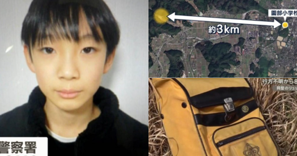 Cả Nhật Bản bàng hoàng trước vụ mất tích bí ẩn của cậu bé lớp 5: Chiếc ba lô xuất hiện ở nơi không thể giái thích