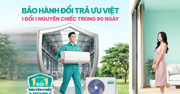 Livotec tự tin bảo hành 1 đổi 1 nguyên chiếc 90 ngày–điều hòa DHV-Series