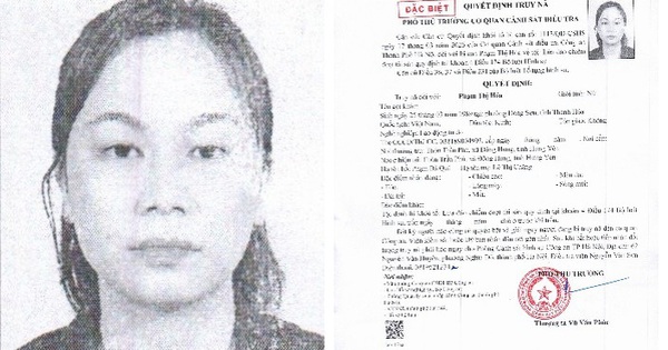 Quyết định truy nã Phạm Thị Hóa SN 1989