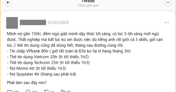 Ngày tiêu tiền sướng tay, đêm ngủ giật mình vì thất nghiệp mà có 5 khoản nợ tín dụng 150 triệu