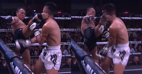 Huyền thoại Muay Saenchai tung đòn duy nhất hạ võ sĩ Trung Quốc trong 25 giây