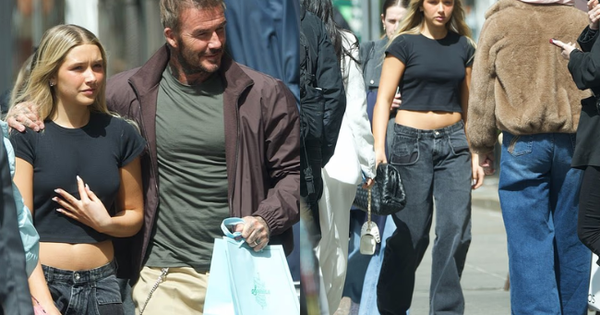 Tóm dính David Beckham đưa con gái đi shopping, nhan sắc 