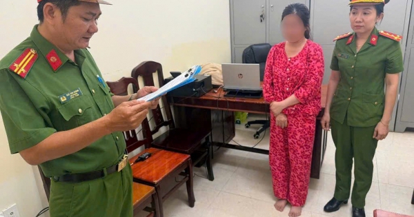 Thi hành lệnh bắt tạm giam chủ hụi Nguyễn Thúy Triều SN 1989