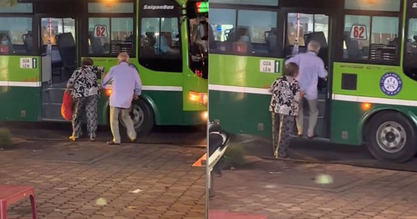 Khoảnh khắc cặp vợ chồng già dìu nhau lên xe buýt khiến dân mạng 'tan chảy'