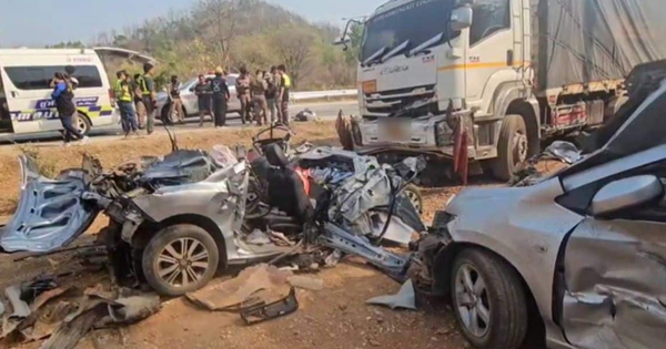 Xe tải gây tai nạn liên hoàn khiến 1 cặp vợ chồng tử vong, hình ảnh con gái 3 tuổi bơ vơ gây xót xa