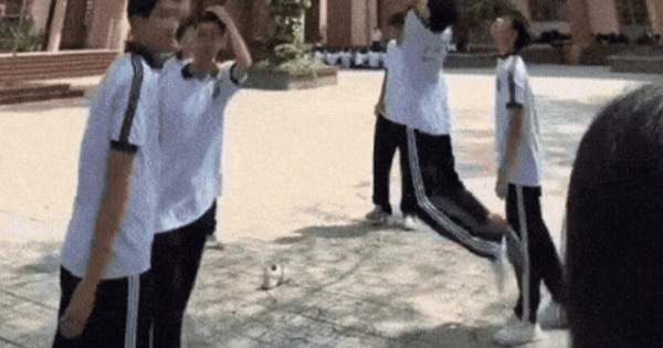 Trích xuất camera cảnh nhóm nam sinh giải cứu trái bóng trong sân trường: Càng nỗ lực, cái cây càng mọc ra nhiều 