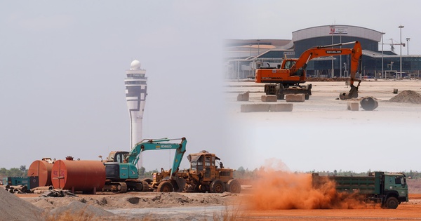 Cận cảnh sân bay Long Thành ngổn ngang, công nhân thưa thớt