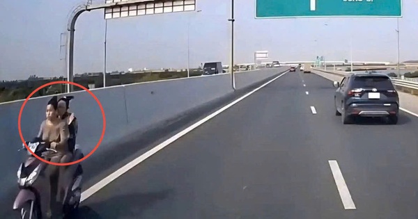 Xử phạt 2 thiếu nữ phóng xe máy ngược chiều ở làn 100km/h trên cao tốc