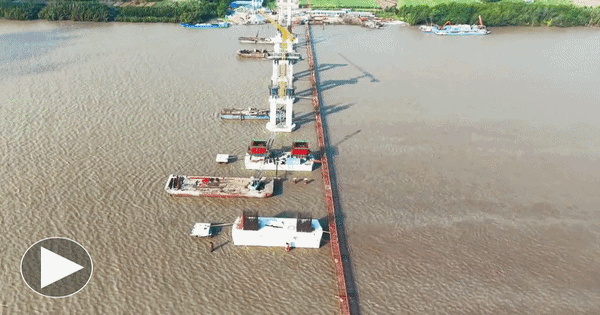 Khung cảnh 'đặc biệt' ở công trình cầu kép 8.000 tỷ đồng, lớn thứ 2 Việt Nam