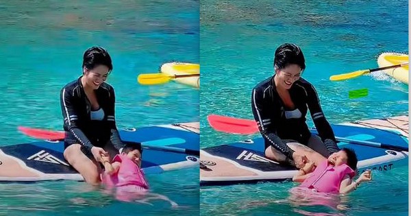 Nữ diễn viên Việt đưa con đi biển chơi mà hàng trăm người phải thốt lên: 