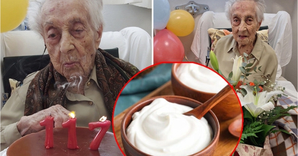 Cụ bà 117 tuổi chăm ăn 3 cốc 