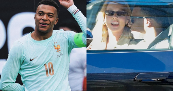 Mbappe bị bắt gặp hôn 