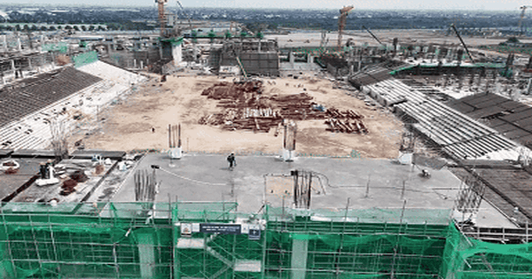Bất ngờ về hình hài của sân vận động 60.000 chỗ chuẩn quốc tế tại Hưng Yên dần lộ diện