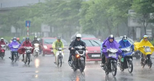 Miền Bắc mưa to diện rộng từ đêm nay