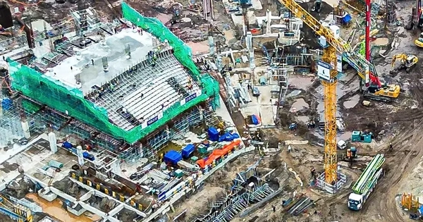 Lộ diện khán đài sân vận động Hùng Vương 135.000 chỗ lớn nhất thế giới