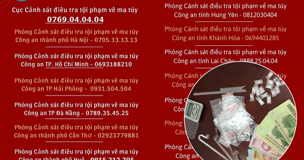 Phát hiện có người chơi ma túy, gọi ngay đến những số này!