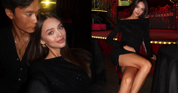 Nàng mẫu tây diện váy sexy khoe chân dài miên man tình tứ bên Bùi Tiến Dũng, xứng danh 