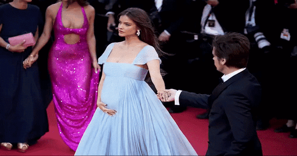 Đây chính là bà bầu đẹp nhất Cannes, đến mức được sánh với thiên thần