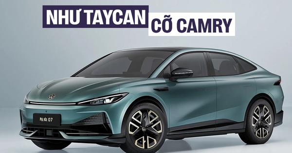 VW ID. Unyx 07 - Sedan điện giá quy đổi hơn 420 triệu đồng, ngang cỡ Camry, dáng như ‘tiểu Taycan’, chạy gần 560km/sạc