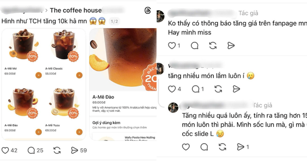 Phê La, The Coffee House đồng loạt tăng giá: Một ly nước có thể lên tới 80.000 đồng, người tiêu dùng nói gì?