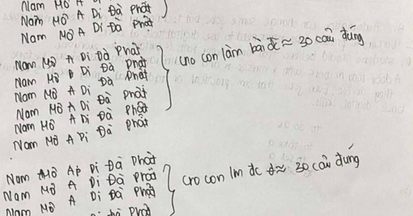 Tờ giấy nháp 'cầu điểm cao' gây chú ý của sĩ tử thi vào lớp 10