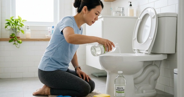 Đổ giấm vào bồn cầu qua đêm có tác dụng gì?