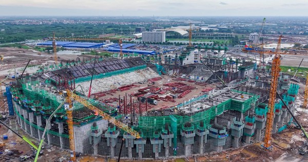 Lộ diện tiến độ siêu sân vận động lớn thứ 2 Việt Nam tại Hưng Yên: Hạ tầng vượt chuẩn FIFA, sở hữu công nghệ chưa từng có tại Việt Nam