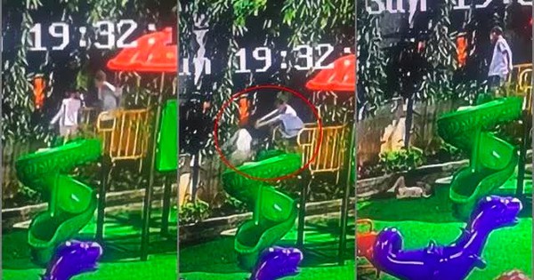 Bé gái bị đẩy ngã lộn cổ từ độ cao 1.5m ở sân chơi chung cư: