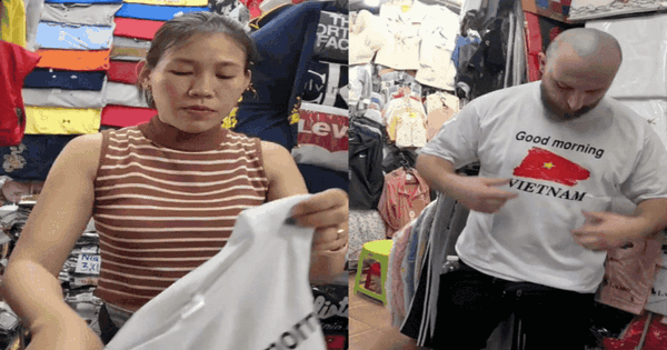 "Phi vụ" mua áo phông 100.000đ của anh Tây tại chợ