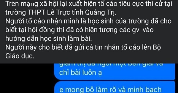 Xác minh phản ánh tiêu cực tại điểm thi ở Quảng Trị