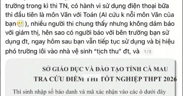 Động cơ của người "tố cáo" sai sự thật vụ nữ sinh mang điện thoại vào phòng thi trong kỳ thi tốt nghiệp THPT