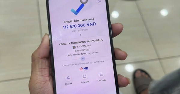 Giao dịch thành công 112.573.000 đồng đến tài khoản MBBank, Lê Vũ Bằng SN 1996 ngay lập tức trình báo công an