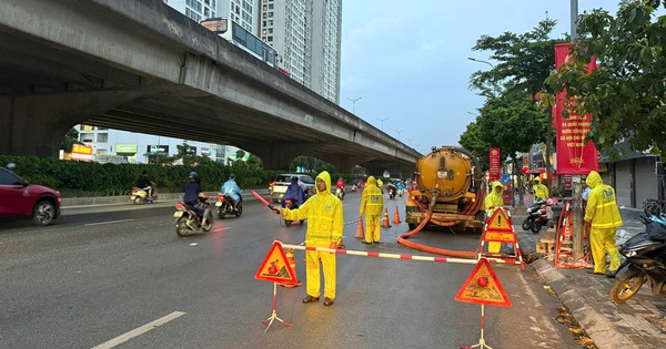 Mưa to tầm tã suốt đêm, Hà Nội không ghi nhận điểm ngập