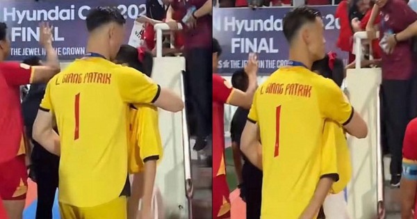 Danh tính người đẹp được Thủ môn Lê Giang Patrik ôm và hôn lên trán ngay sau khi tuyển Việt Nam đăng quang ASEAN Cup 2026